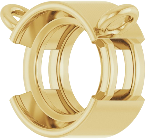 Pakabukas „Half-Bezel Solitaire“ 14k yellow gold Round 6.5mm (2)
