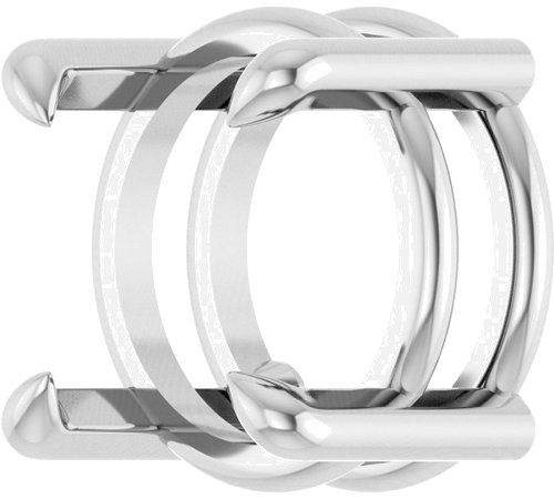 Pakabukas „Solitaire Slide“ 14k white gold Round 8.5mm (2)