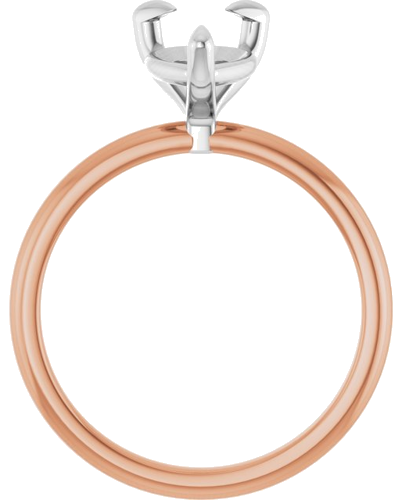 14K Rose White 10 x 7 mm Pear Engagement Ring Mounting (2)