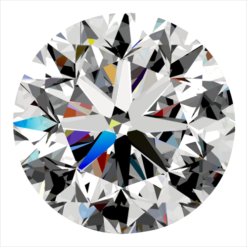 0.3 carat F-SI1 GD cut Natūralus Round Deimantas (1)