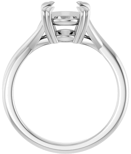 Sužadėtuvių Žiedas „Double Claw-Prong Solitaire Criss-Cross“ 14k white gold Oval 10mm x 8mm (2)