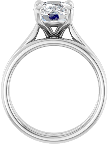 Sužadėtuvių Žiedas „Claw-Prong Solitaire“ 14k white gold Elongated Cushion 10mm x 8mm (7)