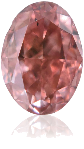 0.15 carat Fancy Intense Orangey Pink-VS2 Natūralus Oval Deimantas (1)
