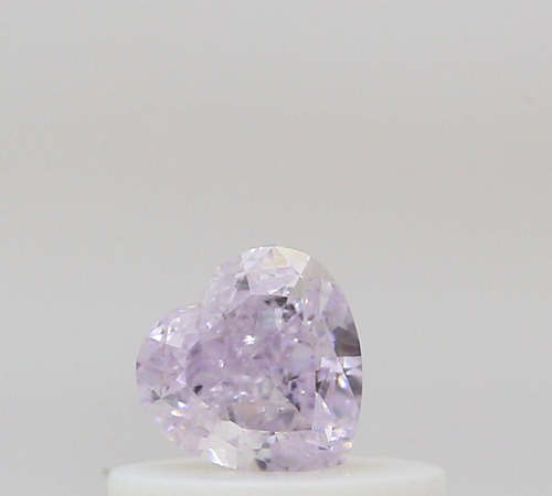 0.34 carat Fancy Light Pinkish Purple-SI1 Natūralus Heart Deimantas (1)
