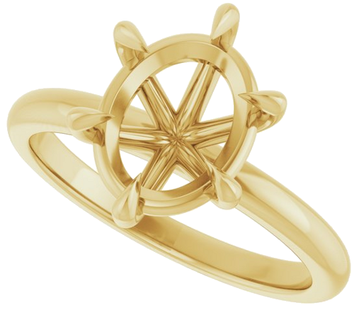 Sužadėtuvių Žiedas „Claw-Prong“ 18k yellow gold Oval 10mm x 8mm (5)