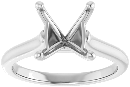Sužadėtuvių Žiedas „Accented“ 14k white gold Oval 11mm x 9mm (3)