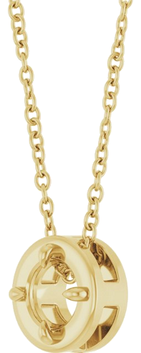 Pakabukas „Claw-Prong Bezel-Style Solitaire“ 14k yellow gold Round 4mm (2)