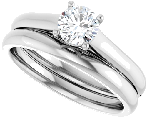 14K White 5.2 mm Round Solitaire Engagement Ring Mounting (10)