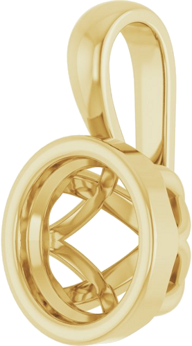 Pakabukas „Solitaire“ 14k yellow gold Round 6.5mm (2)