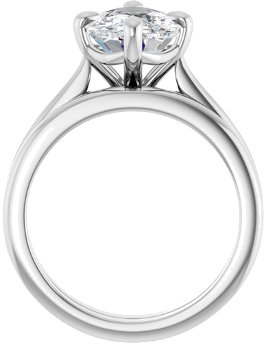 Sužadėtuvių Žiedas „Solitaire“ 925 Sidabro Elongated Cushion 10mm x 8mm (7)