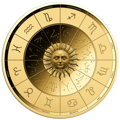 1/1000 oz Aquarius (Zodiac Series) 3000 Francs Chad gold coin (3)