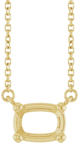 Pakabukas „Solitaire“ 14k yellow gold Elongated Cushion 8mm x 6mm (1)