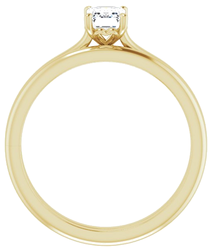Sužadėtuvių Žiedas „Solitaire“ 14k yellow gold Emerald 6mm x 4mm (7)