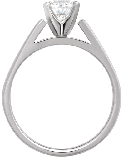 Sužadėtuvių Žiedas „Solitaire“ 585 Baltojo Aukso Round 6mm (4)