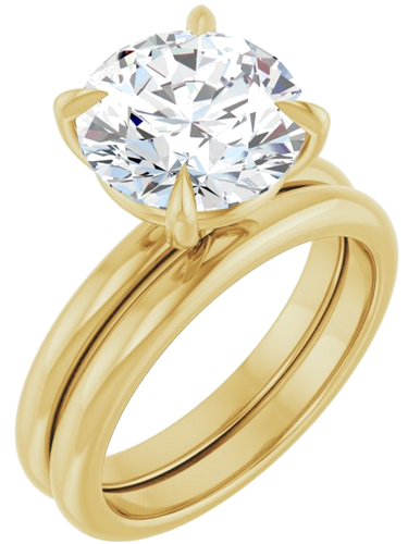 Sužadėtuvių Žiedas „Claw-Prong“ 14k yellow gold Round 10mm (6)