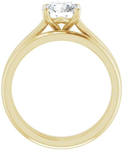 14K Yellow 7 mm Round Solitaire Engagement Ring Mounting (7)
