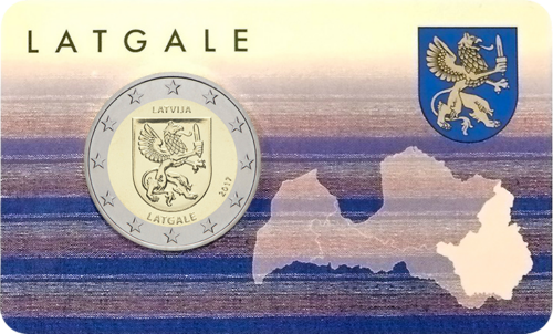 2017 Latvia Latgale 2 euro BU coin in coincard (1)