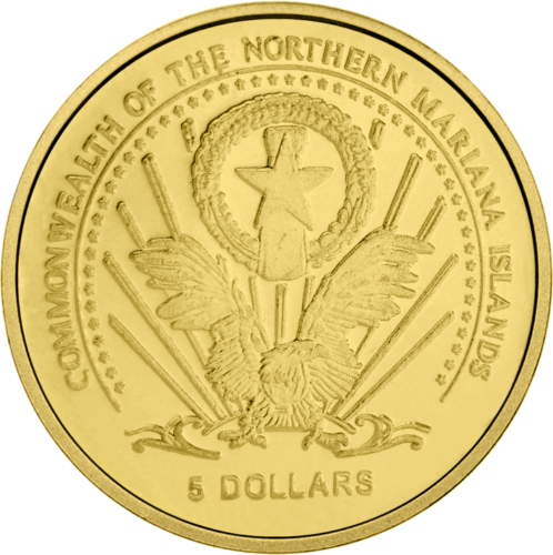 2004 Марианские острова Альберт Эйнштейн 5 долларов золотая монета (2)