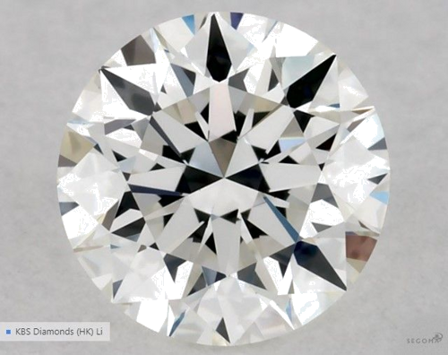 0.56 carat G-VVS2 Excellent cut Natūralus Round Deimantas (1)