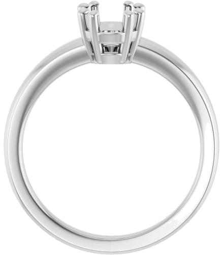 Sužadėtuvių Žiedas „Split-Prong Solitaire“ 14k white gold Oval 8mm x 6mm (2)