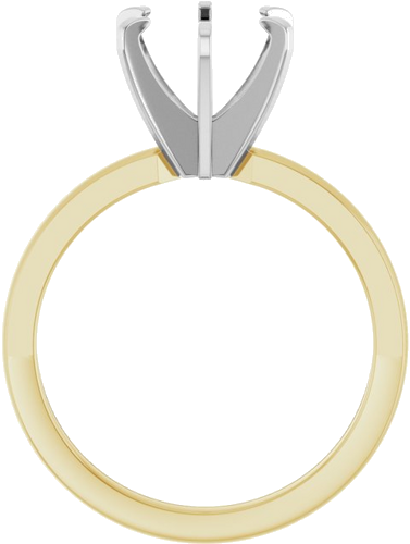 Sužadėtuvių Žiedas „Solitaire“ 585 Baltojo Ir Geltonojo Aukso Round 8.2mm (2)