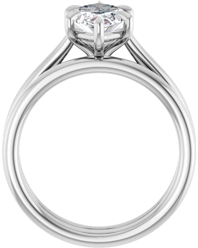 Sužadėtuvių Žiedas „Claw-Pong“ 14k white gold Marquise 13mm x 6.5mm (7)