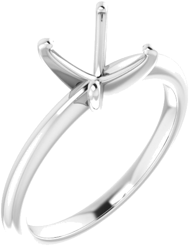 Sužadėtuvių Žiedas „Solitaire“ 585 Baltojo Aukso Square 5.5mm (1)