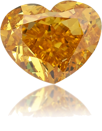 0.23 carat Fancy Vivid Orangey Yellow-VVS2 Natūralus Heart Deimantas (1)