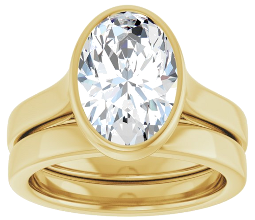 Sužadėtuvių Žiedas „Bezel-Set Solitaire“ 14k yellow gold Oval 11.5mm x 8mm (8)