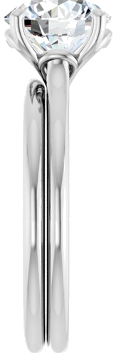 14K White  8 mm Round Solitaire Engagement Ring Mounting (9)