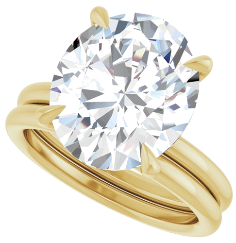 Sužadėtuvių Žiedas „Claw-Prong Solitaire“ 14k yellow gold Oval 13mm x 11mm (10)