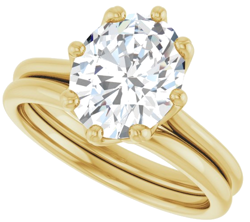 Sužadėtuvių Žiedas „Solitaire“ 14k yellow gold Oval 10mm x 8mm (10)