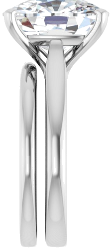 Sužadėtuvių Žiedas 950 Platinos Elongated Cushion 12mm x 10mm (9)
