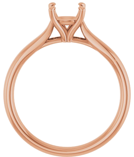 14K Rose 6.5 mm Round Engagement Ring Mounting (2)