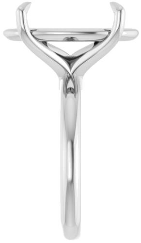 Sužadėtuvių Žiedas „Claw-Prong Euro Shank“ 14k white gold Oval 18mm x 13mm (4)