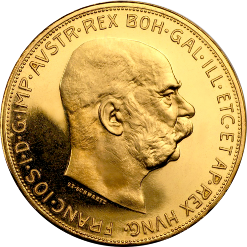 1915 Австрия Златна монета от 100 корони Франц Йосиф I (1)