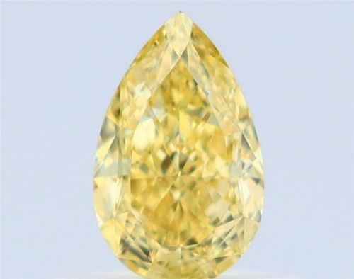 0.51 carat Fancy Intense Yellow-VS1 Natūralus Pear Deimantas (1)
