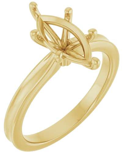 Sužadėtuvių Žiedas 14k yellow gold Marquise 12mm x 6mm (1)