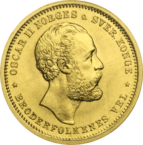 20 kroner Oscar II 1874-1875 Norway gold coin (1)