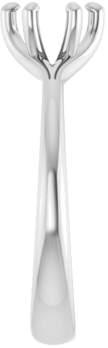 14K White 5.8 mm Round Engagement Ring Mounting (4)