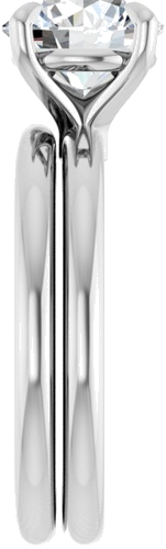 Sužadėtuvių Žiedas „Claw-Prong“ 950 Platinos Round 8mm (9)