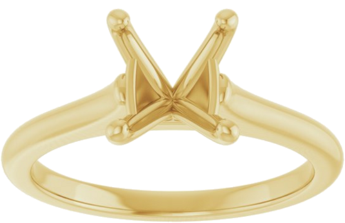 Sužadėtuvių Žiedas „Accented“ 10k yellow gold Oval 9mm x 7mm (3)