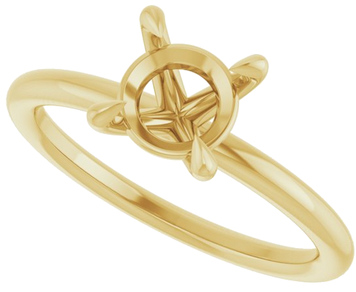 Sužadėtuvių Žiedas „Claw-Prong Solitaire“ 14k yellow gold Round 7mm (5)