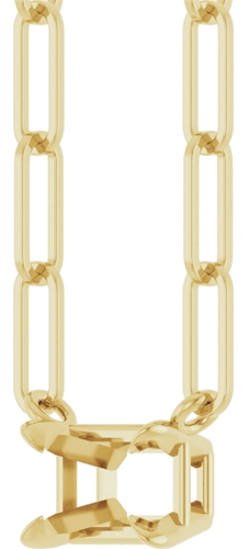 Pakabukas „Solitaire“ 585 Geltonojo Aukso Emerald 6mm x 4mm (2)