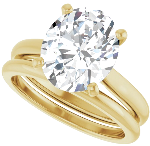 Sužadėtuvių Žiedas 14k yellow gold Oval 11mm x 9mm (10)