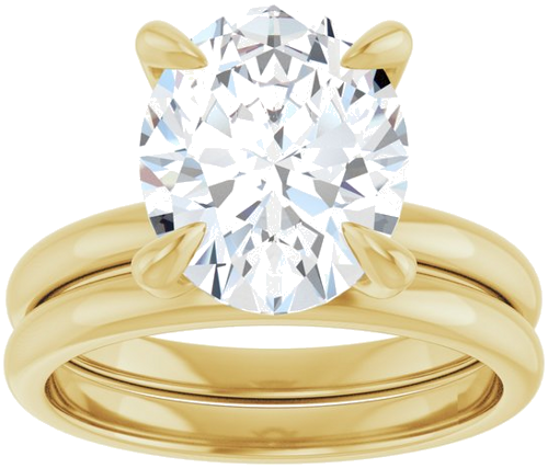 Sužadėtuvių Žiedas „Solitaire“ 417 Geltonojo Aukso Oval 11mm x 9mm (8)