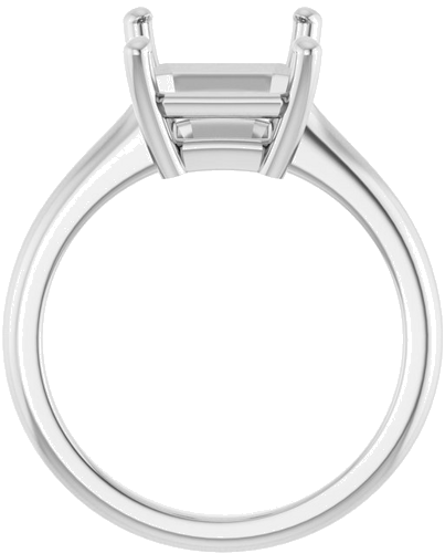 Sužadėtuvių Žiedas „V-End Prong“ 14k white gold Emerald 11mm x 9mm (1)