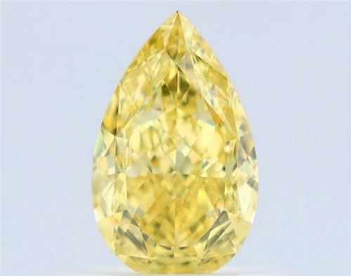 0.52 carat Fancy Intense Yellow-VS2 Natūralus Pear Deimantas (1)