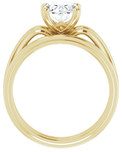 Sužadėtuvių Žiedas „Solitaire“ 14k yellow gold Oval 9mm x 7mm (7)