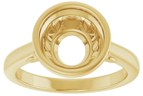 Sužadėtuvių Žiedas „Bezel-Set“ 14k yellow gold Round 9mm (3)